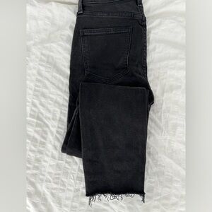 Denim forum black straight leg high rise jeans